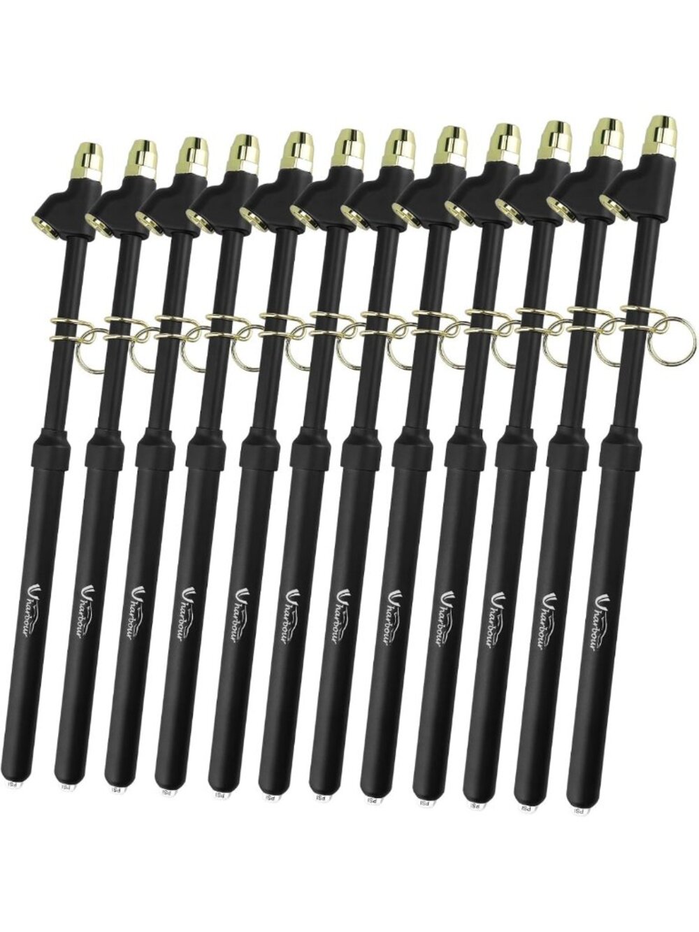 Dual Head Tire Pressure Gauge Set, 10-150 PSI, 12 Pack - Accurate & Durable